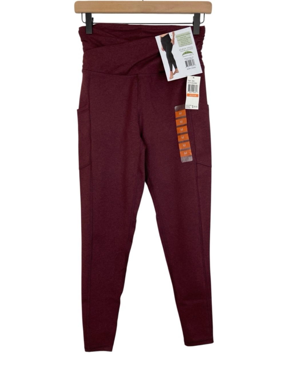 NEW Earth Yoga Cinched Waist Pocket Leggings Size M